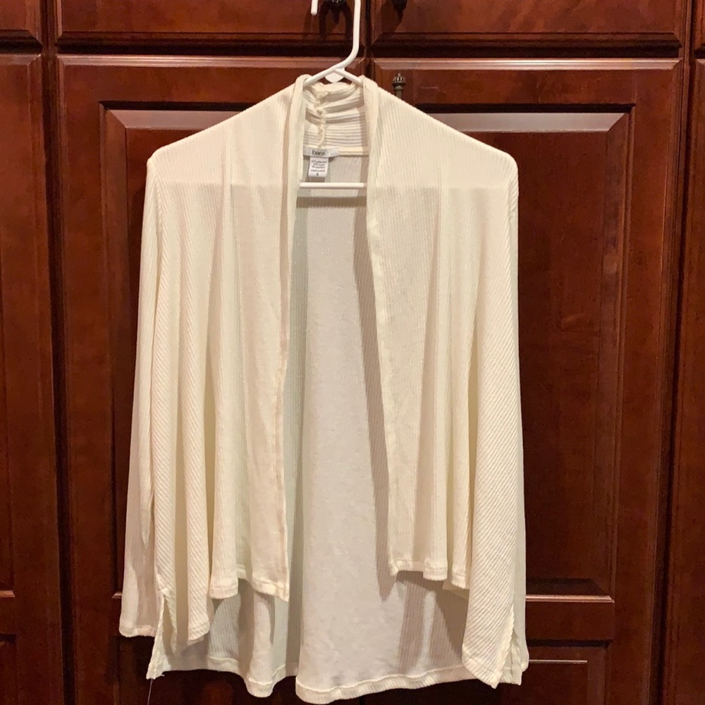 Bar 111 Ivory Hi-Low Open Front Sweater Size S